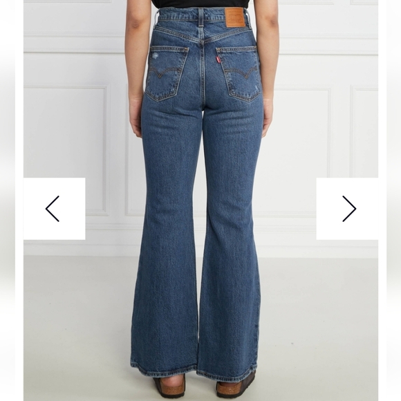 Levi's 70s High Flare Jeans Size 25 Premium Denim in Take It Out Dark - Picture 15 of 16